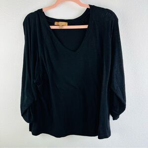 Ellen Tracy‎ Black Roll Sleeve Tee Size 3X